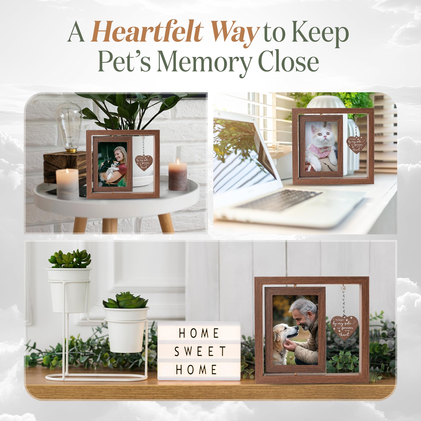 X-partner eco-friendly dark brown wood frame with rustic finish.
