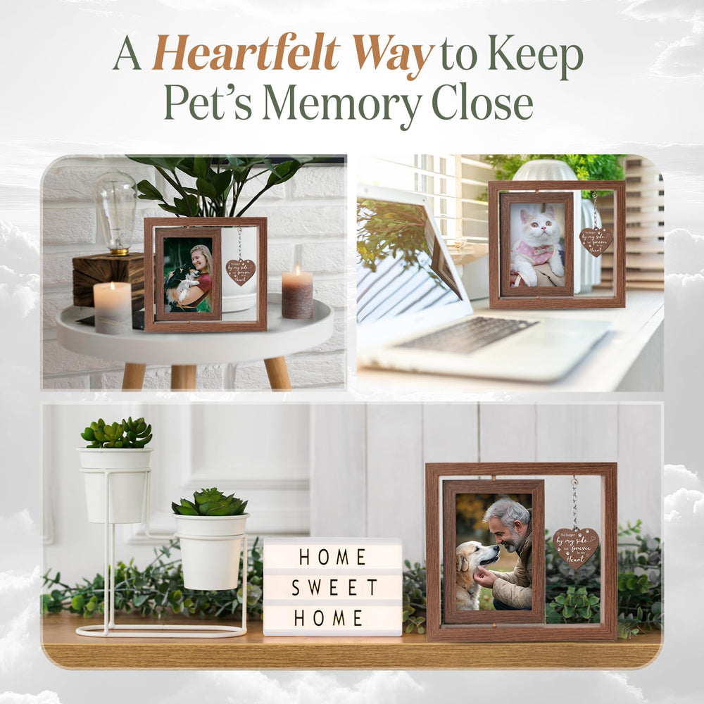 X-partner eco-friendly dark brown wood frame with rustic finish.