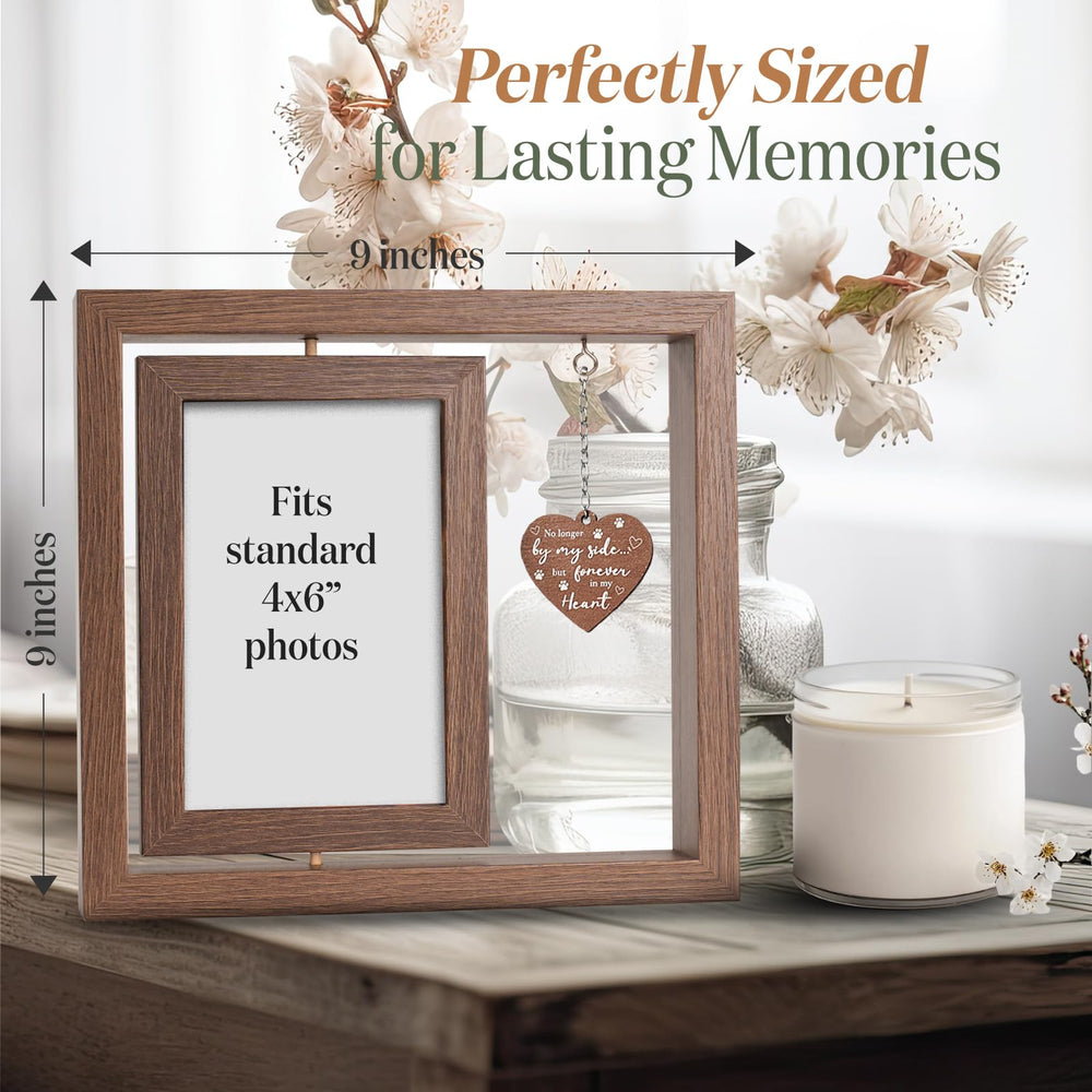 X-partner memory display on a nightstand or desk shelf.