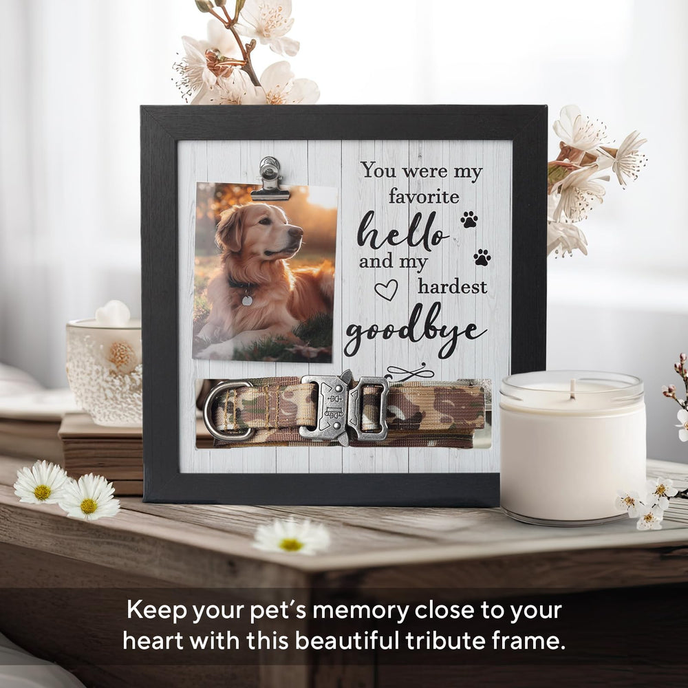 X-partner frame features engraved message reminding of a heartfelt goodbye.