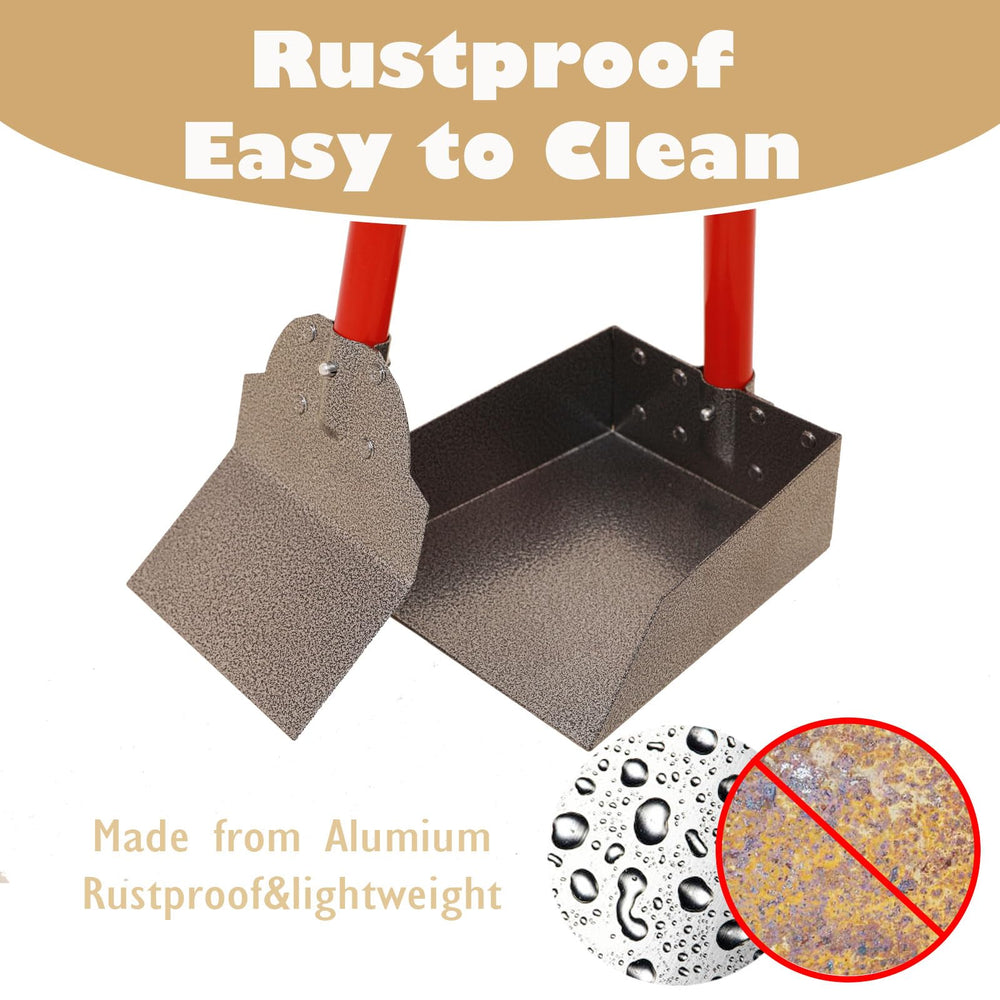 X-TECOKIT Pooper Scooper rust-proof materials for outdoor use.