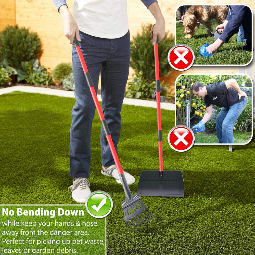 X-TECOKIT curved tines guide waste efficiently on grass