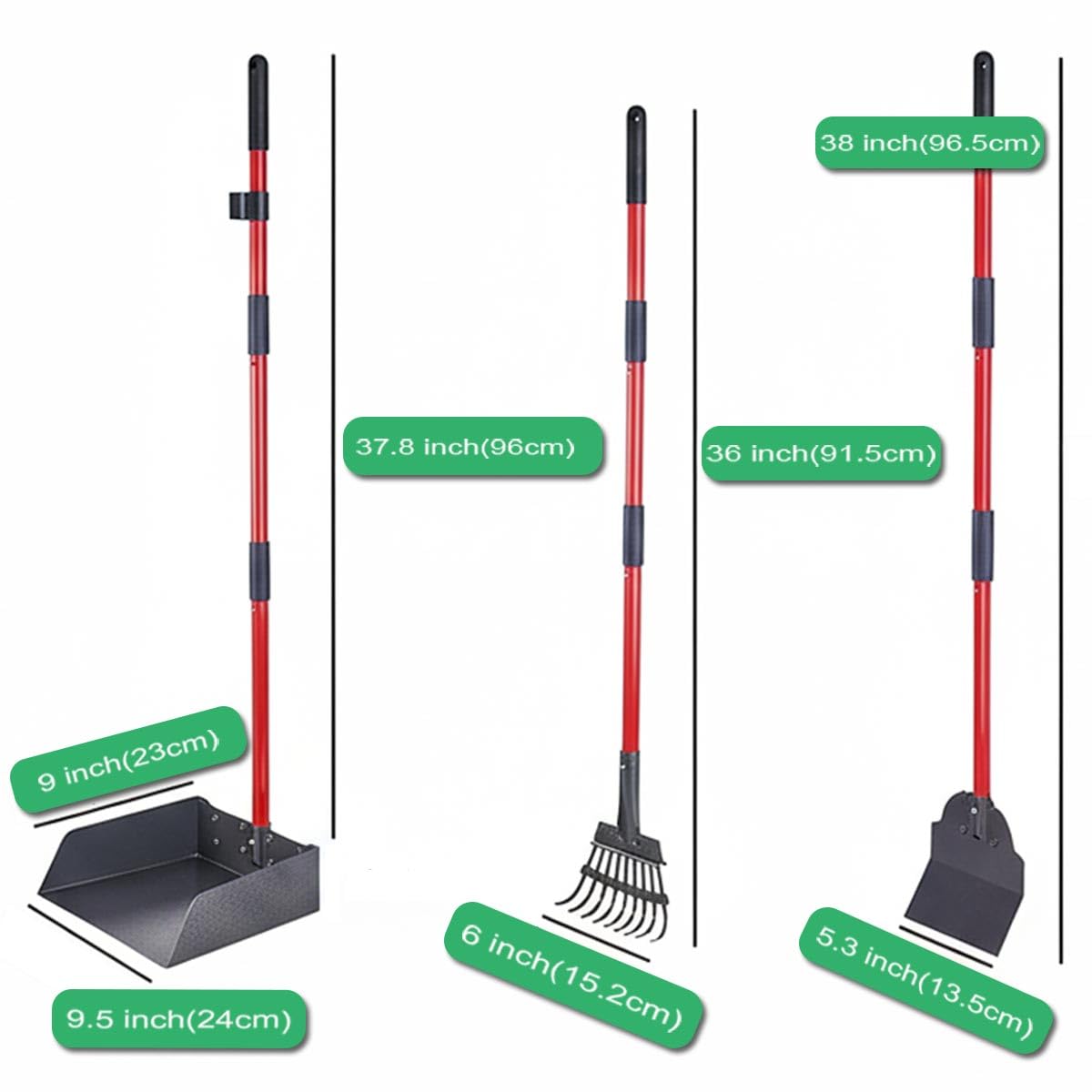 X-TECOKIT pooper scooper spade cleans sidewalks and driveways easily