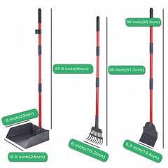 X-TECOKIT pooper scooper spade cleans sidewalks and driveways easily