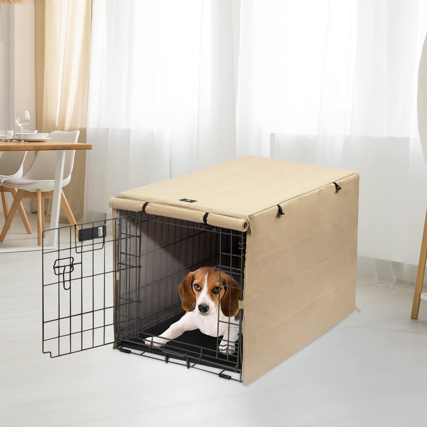 X-ZONE PET easy-install crate cover with Velcro and toggle lock