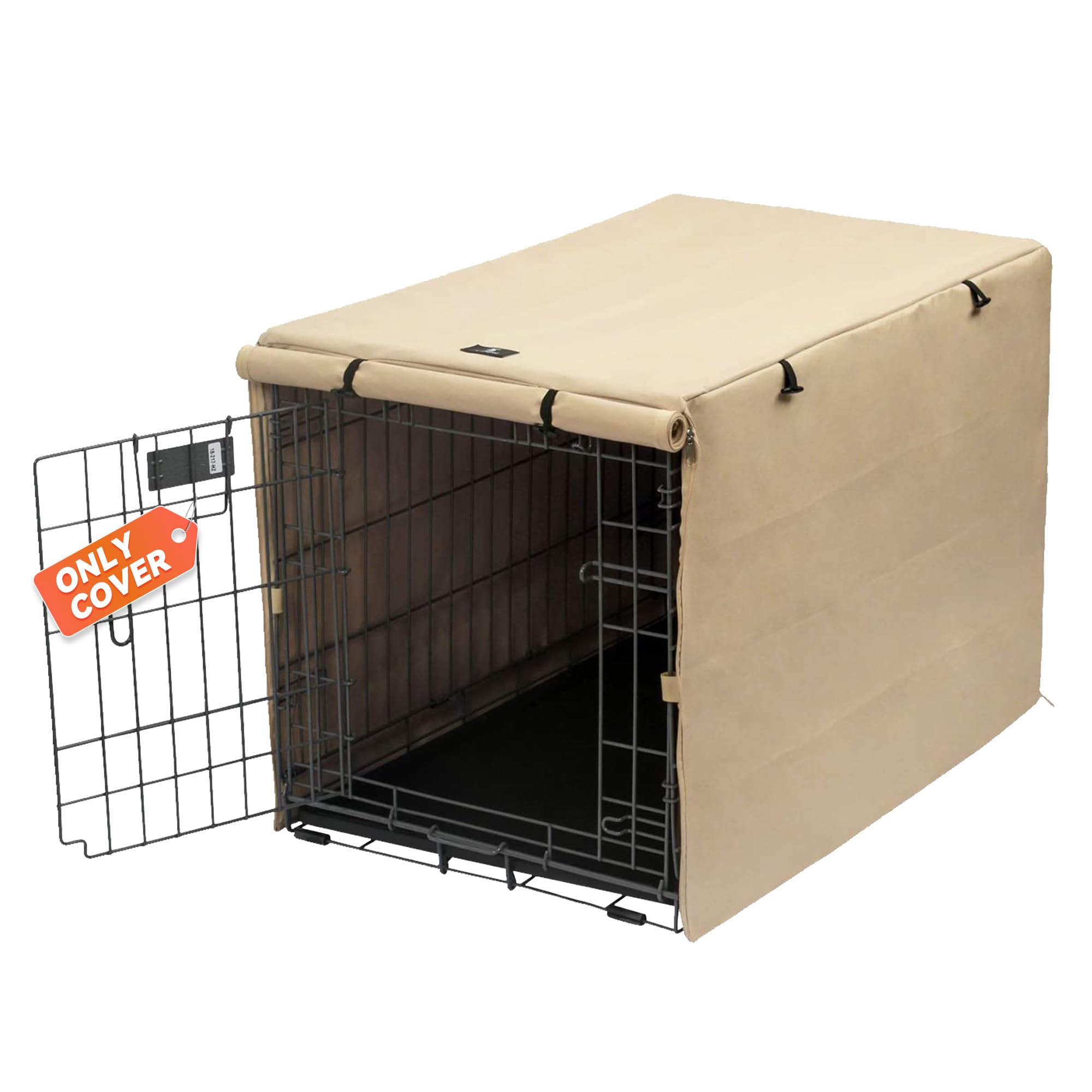X-ZONE PET crate cover providing private, quiet interior scene for a calm dog