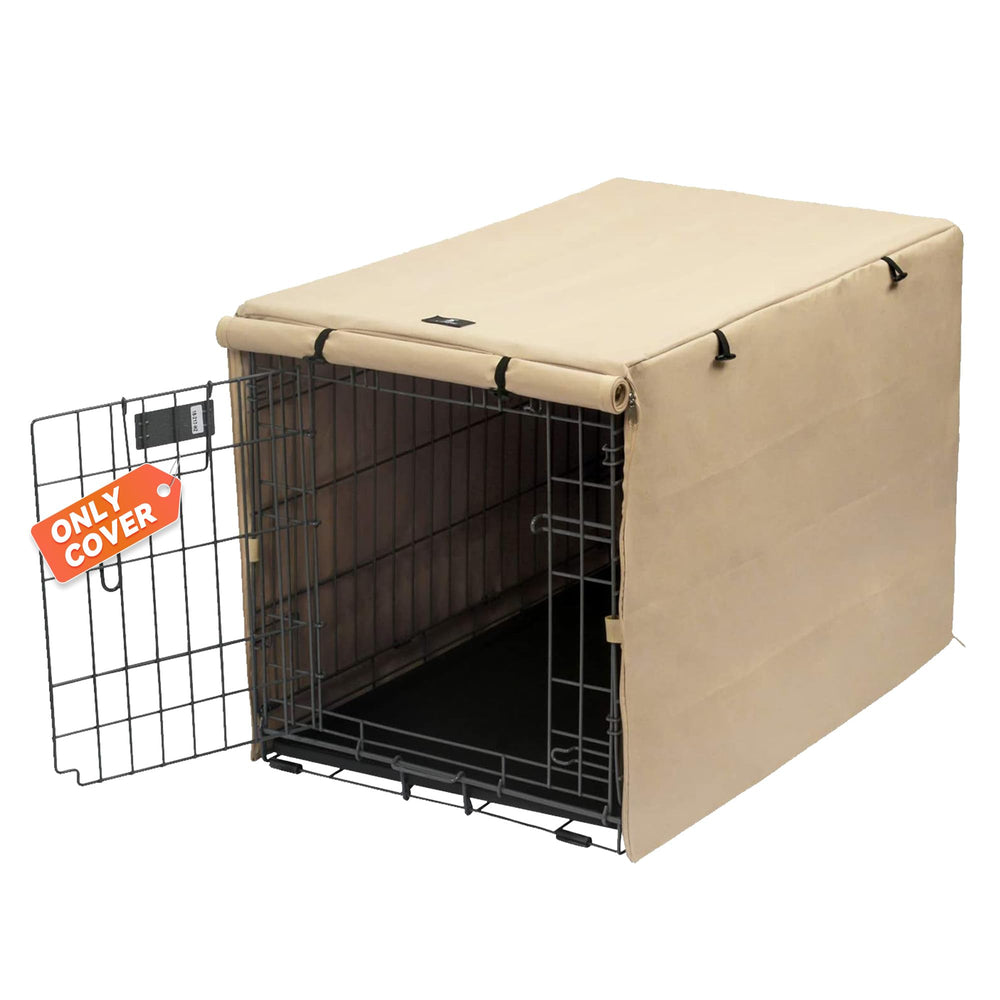 X-ZONE PET crate cover providing private, quiet interior scene for a calm dog