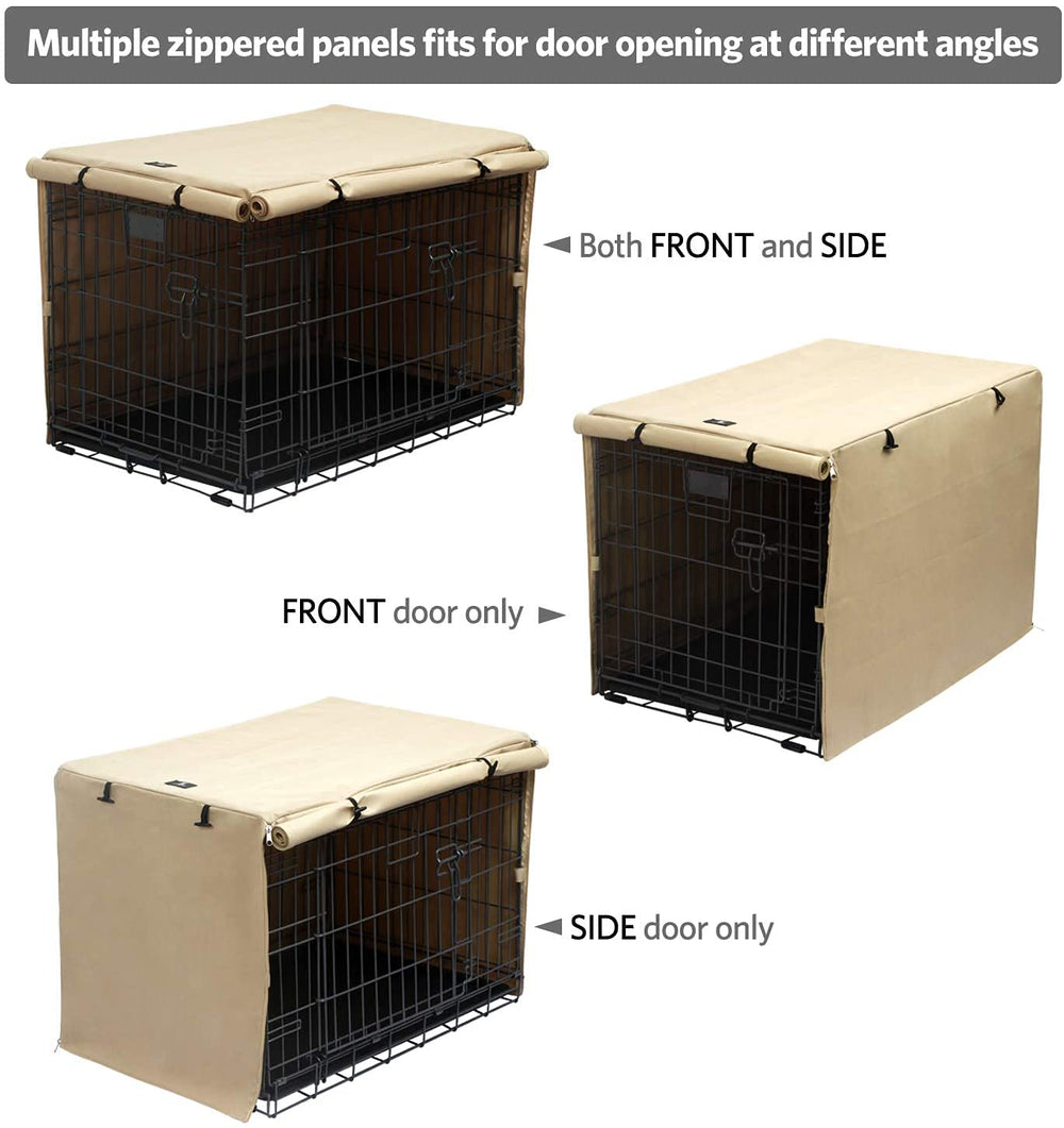 X-ZONE PET crate cover with zippered panels for ventillation and flexible doors