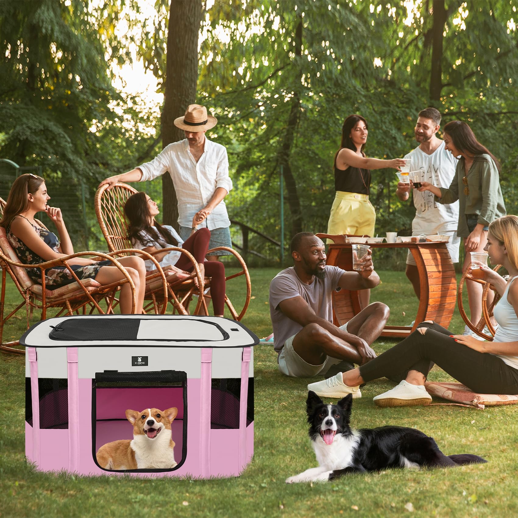 X-ZONE PET dog kennel easy-clean fabric for quick wipe-down
