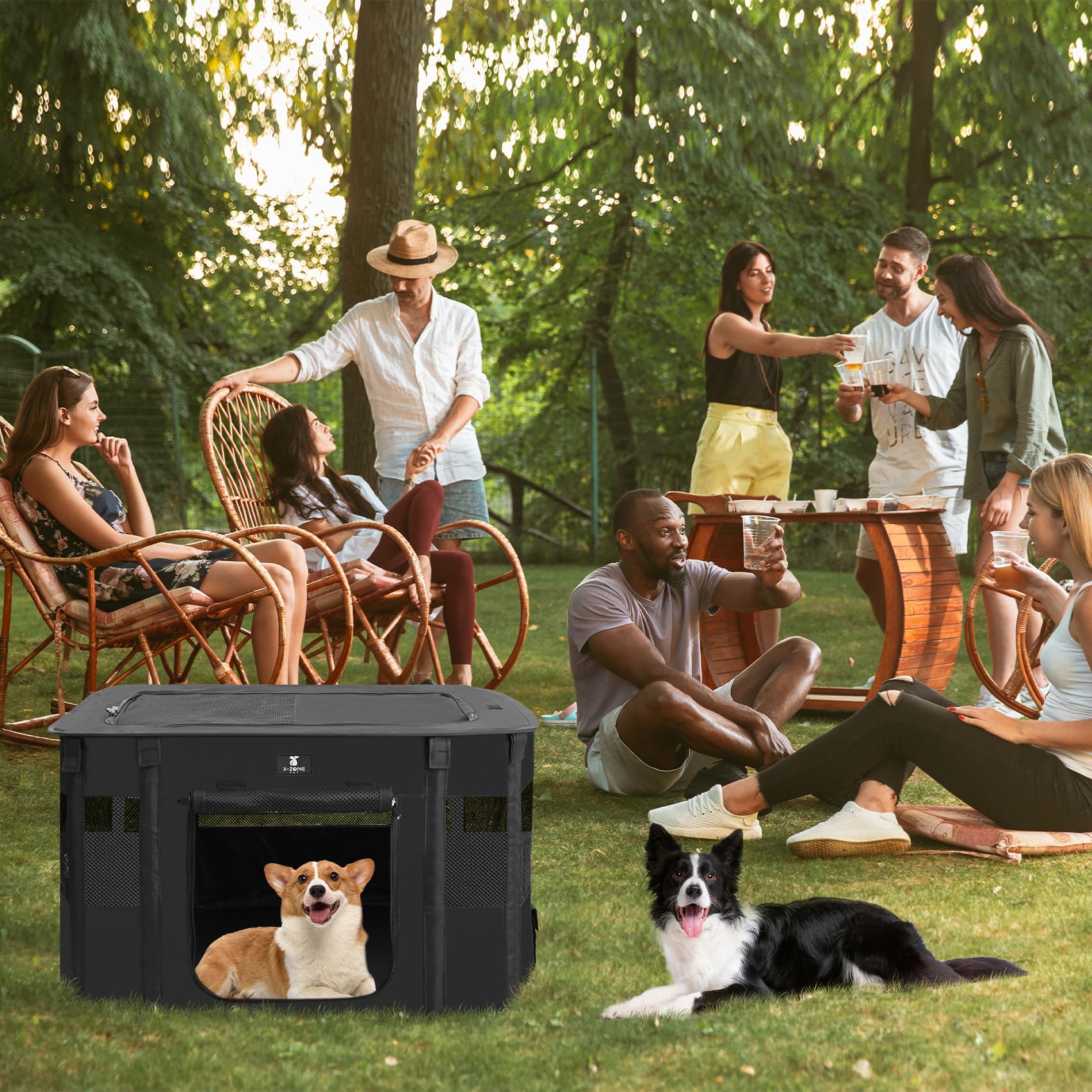 X-ZONE PET dog playpen durable materials for simple cleaning