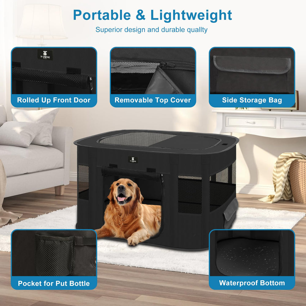 X-ZONE PET dog playpen folded tote for easy travel