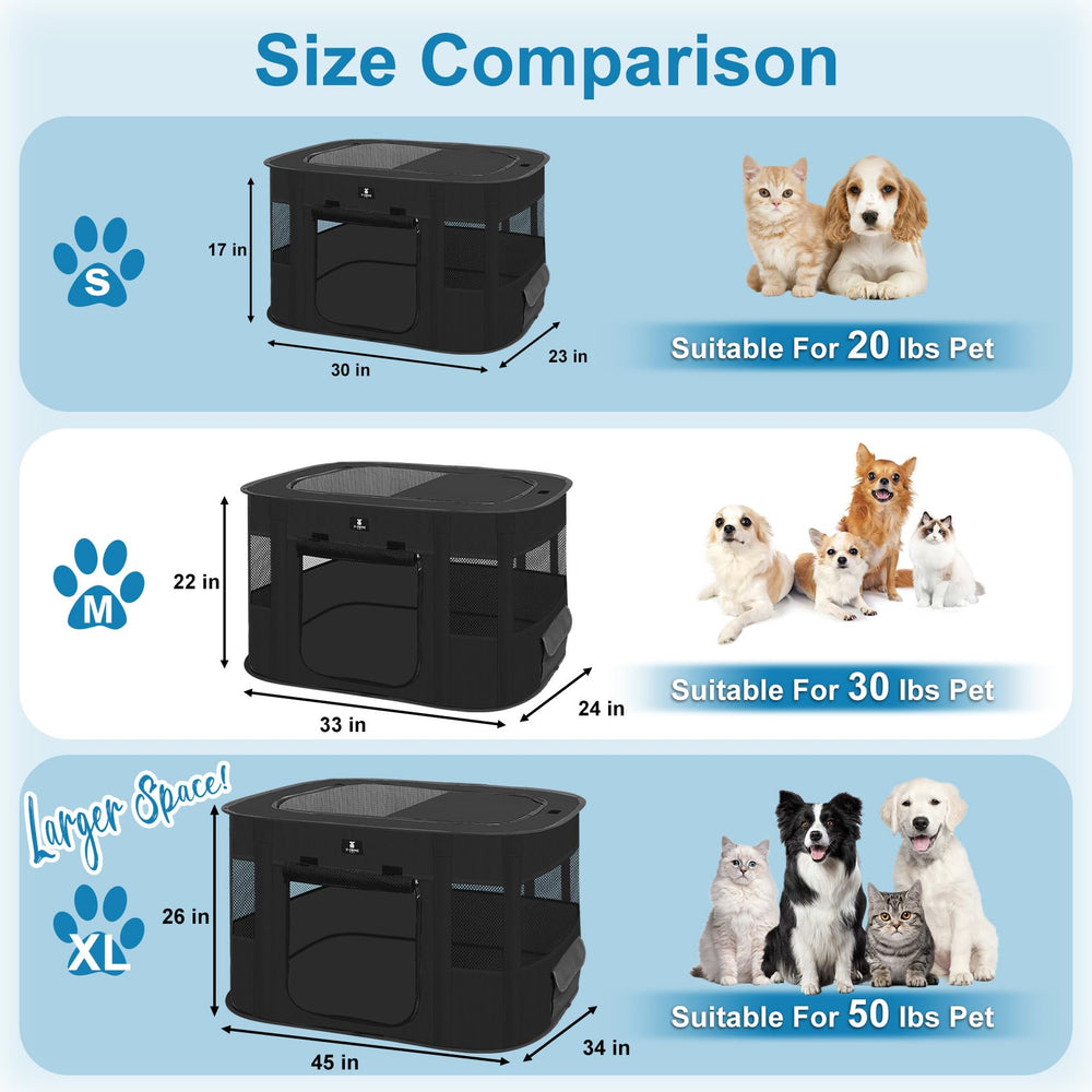 X-ZONE PET dog playpen small size dimensions fit compact spaces