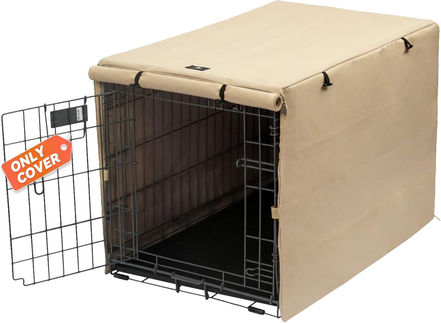 X-ZONE PET crate cover with multiple zip panels for flexible ventilation.