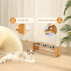 X-ZONE PET elevated bowls adjustable height demonstrates 4.7 to 7 inches flexibility