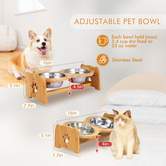 X-ZONE PET elevated stand displaying two bowls for easy feeding access.