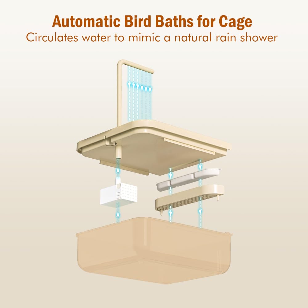 Xamanabu durable ABS plastic bath supports long-lasting cage use.