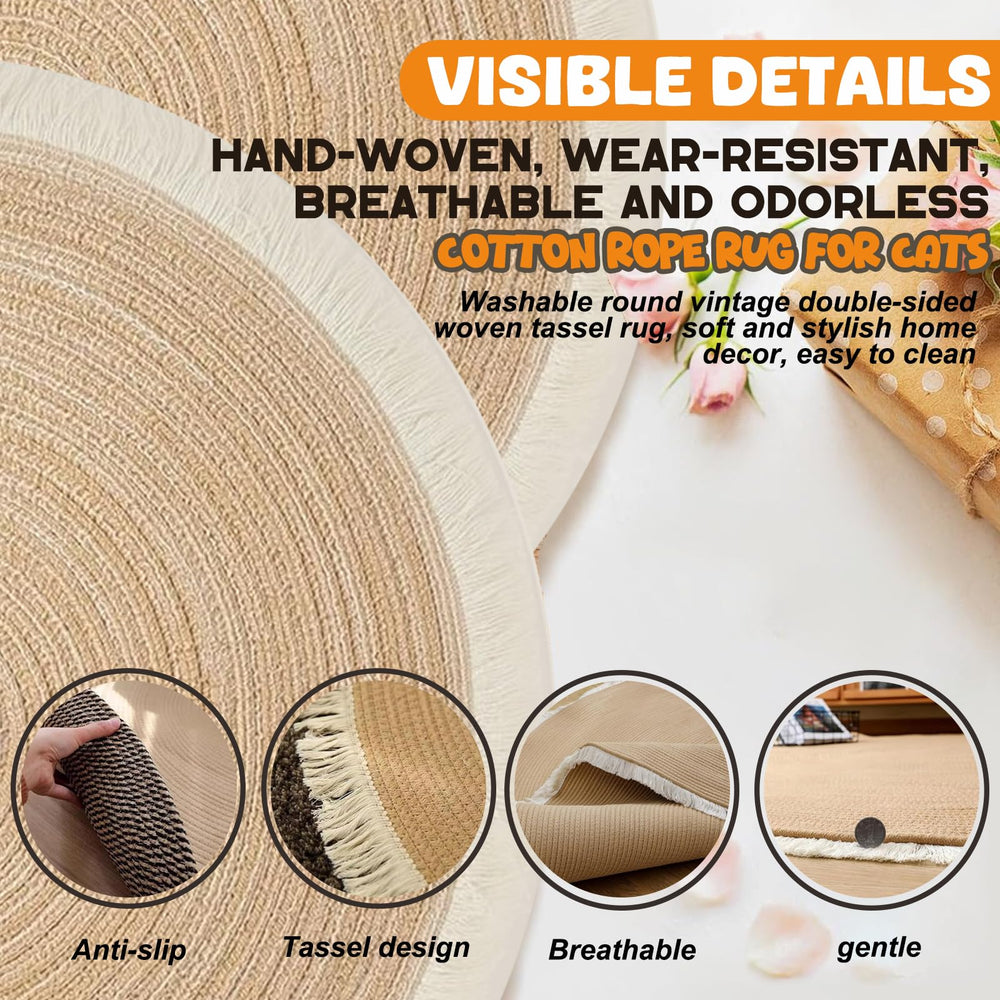 Xanadued reversible design round rug offers decorative versatility