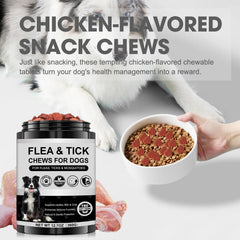 Xaninp chicken-flavor dog chews entice taste and coat health.