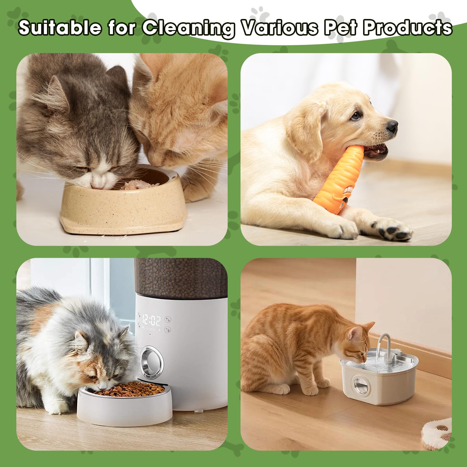 Xaninp cleaner mousse leaves no residue on bowls and toys after scrubbing