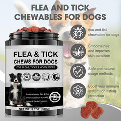 Xaninp dog flea and tick chews open bag shows convenient daily wellness.