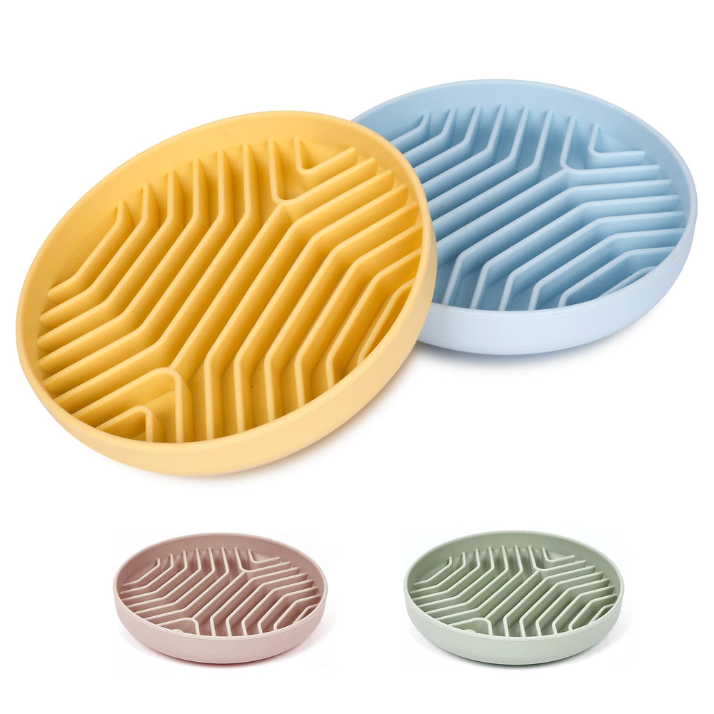 XAQMHSW slow feeder bowl with labyrinth design for mindful eating