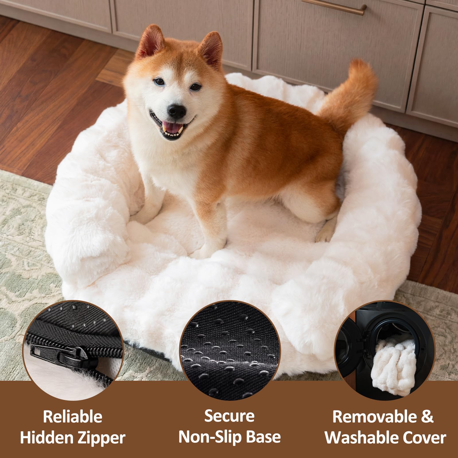 Xavaro round bed size 30x30x9 for small to medium dogs