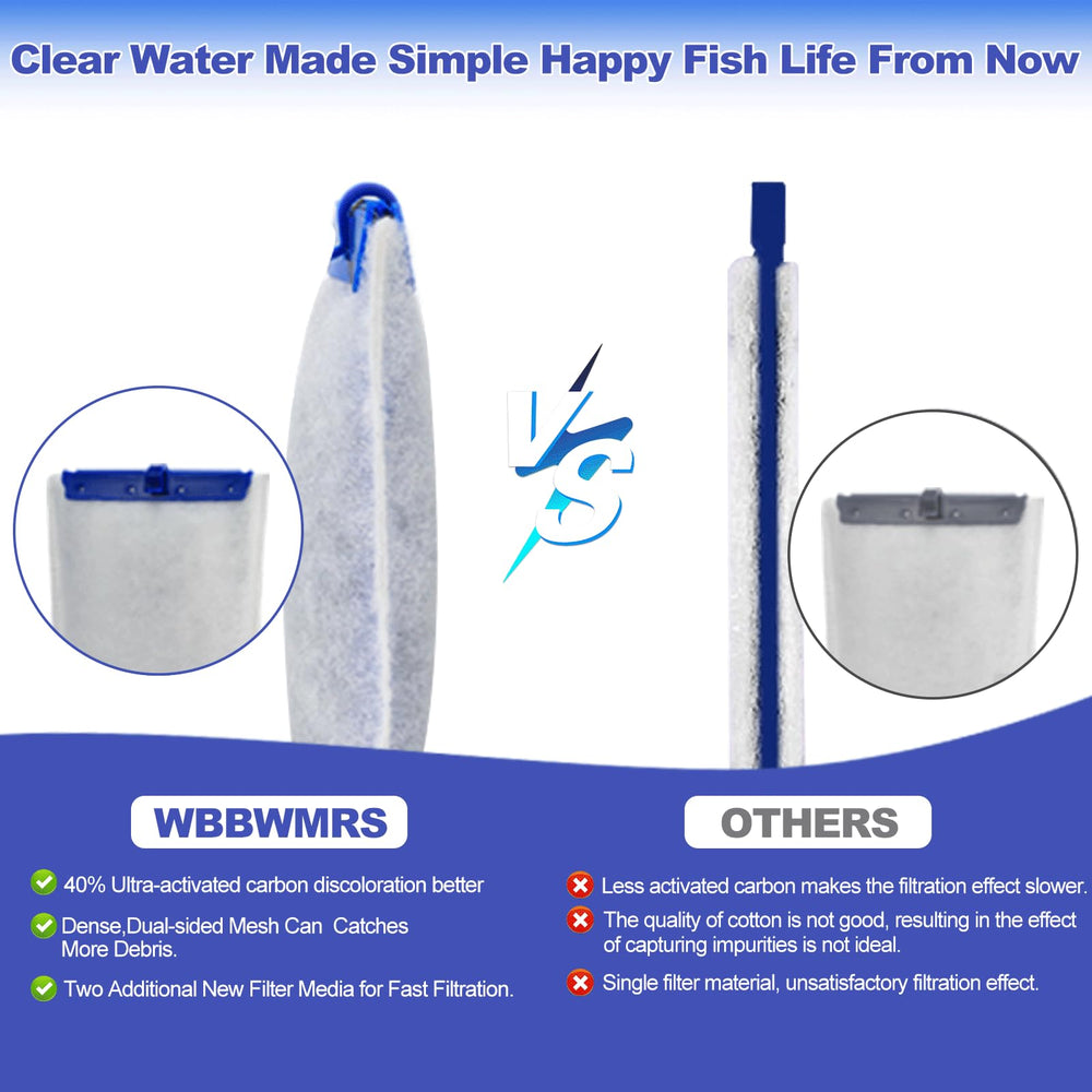 xbbwmrs packaging box shows contents and compatibility with Whisper filters