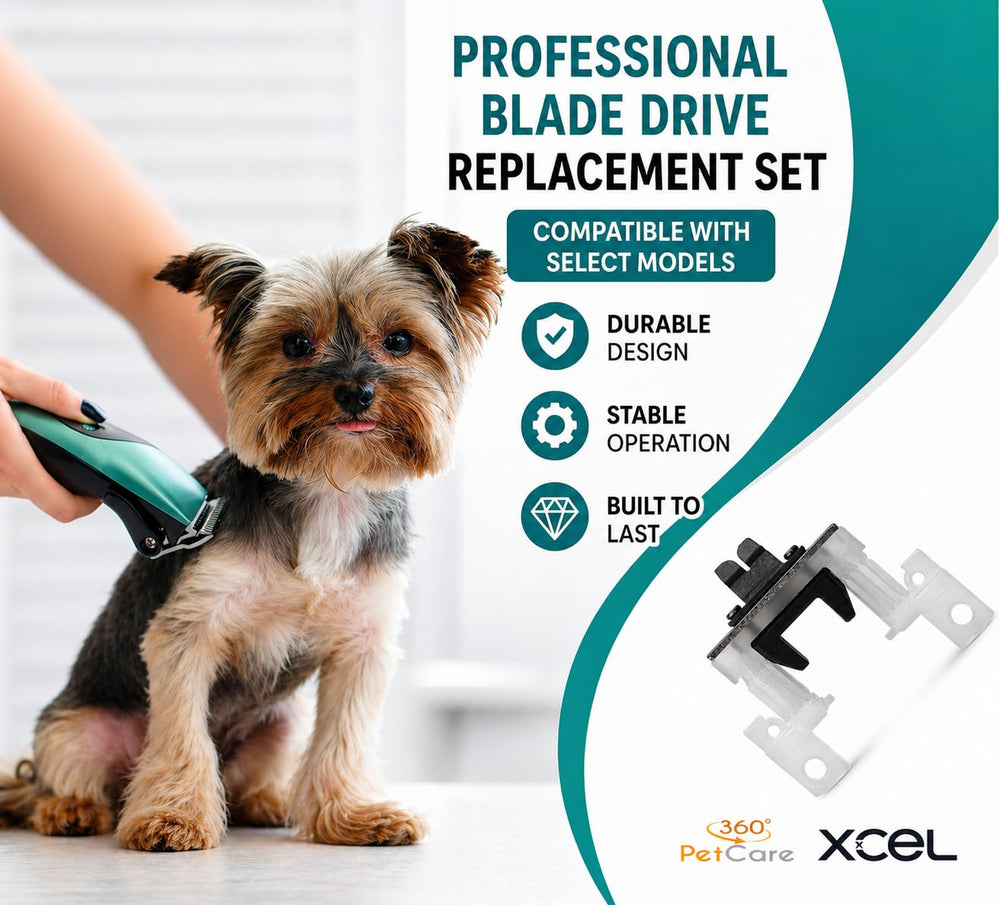 Installation guide view of XCEL blade drive lever assembly shows correct alignment steps.