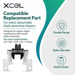 Internal reinforced structure of XCEL blade drive lever assembly supports smooth operation.