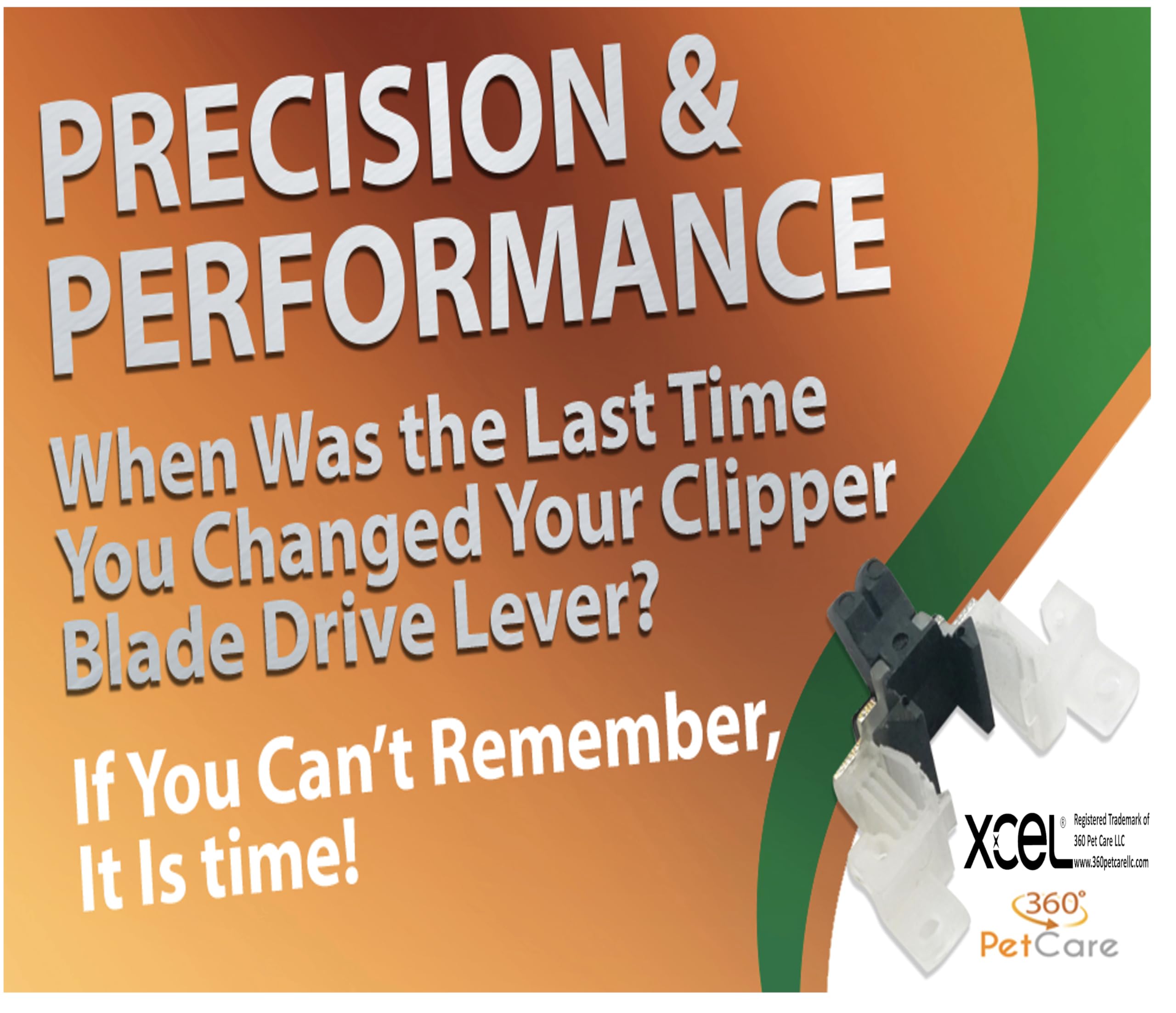 Metal support bar of XCEL blade drive lever assembly adds stability for daily grooming.