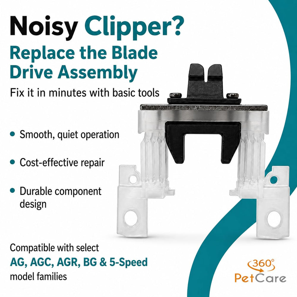 Product shot of XCEL blade drive lever assembly emphasizing quality craftsmanship.
