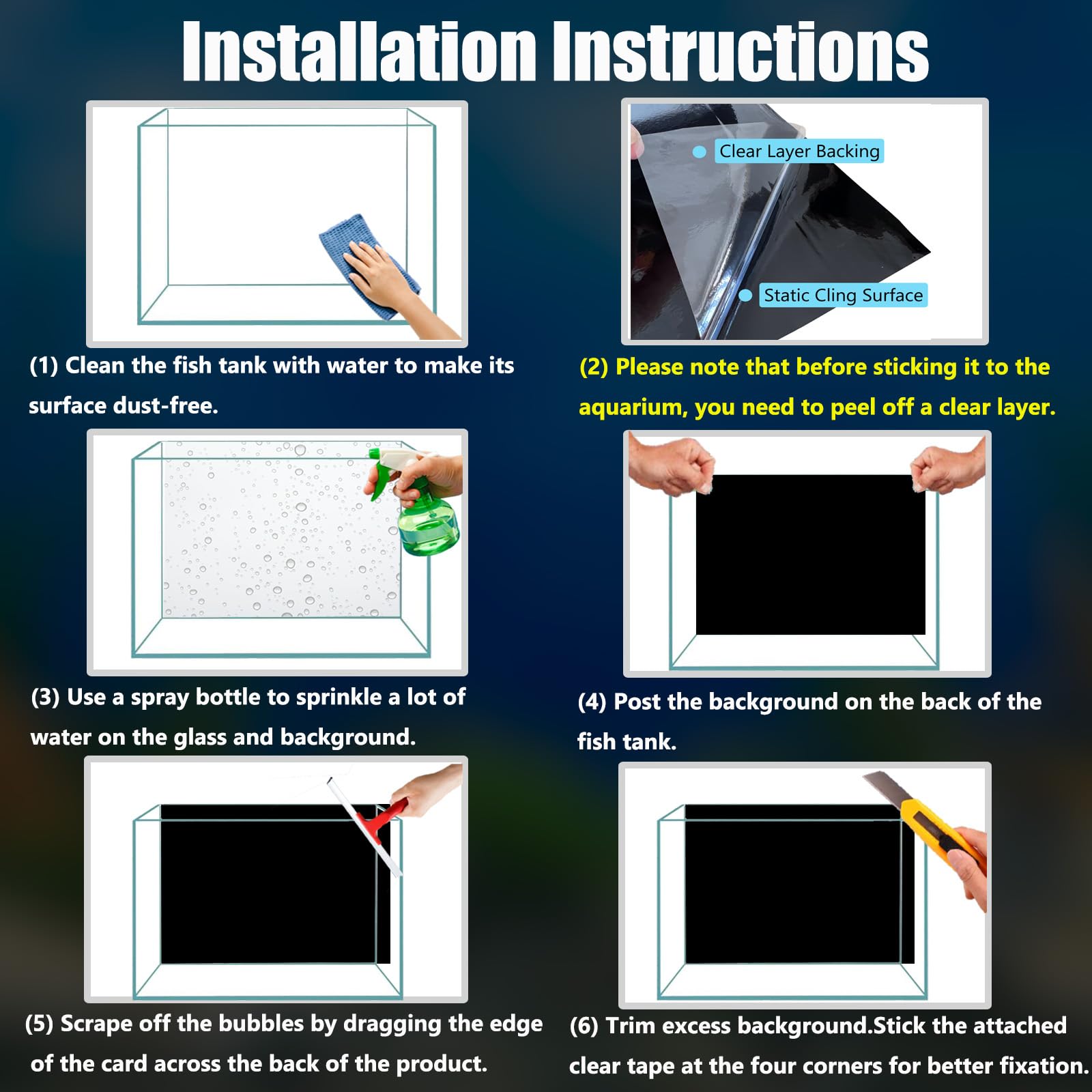 XCNO static cling background provides durable surface with tear and crease resistance