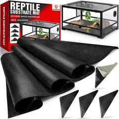 X-CUIRASS premium substrate mat in a reptile tank providing a safe, non-slip surface.