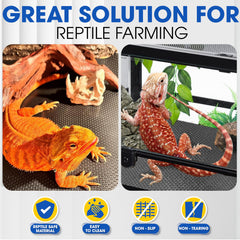 Four rug grippers secure corners to prevent shifting.