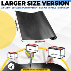 Mat cut to fit a longer tank for a seamless look.