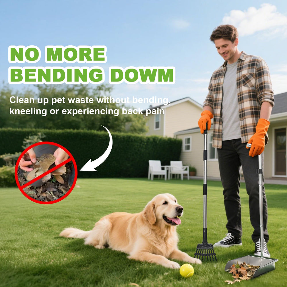 XDMURYM pooper scooper suitable for all surfaces and cleans easily after use.
