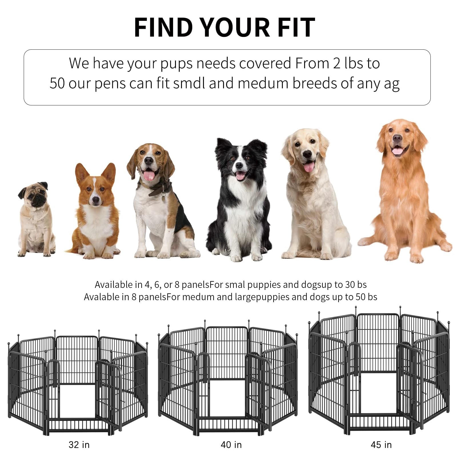XDPET dog playpen door panel enables easy indoor access.