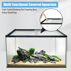 XDPET mirror-polished edge design enhances landscape reflections inside the tank