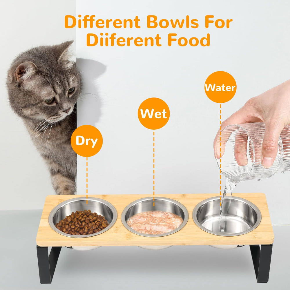 XDRKJDH raised cat bowl stand supports ergonomic posture