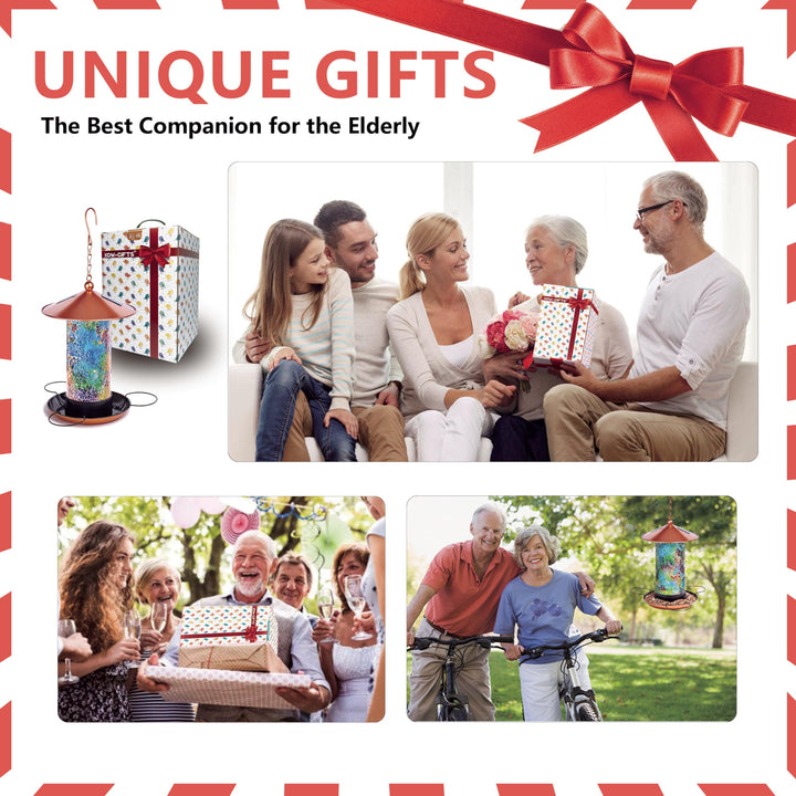 XDW-GIFTS bronze metal housing offers durable, weatherproof support for year-round bird viewing