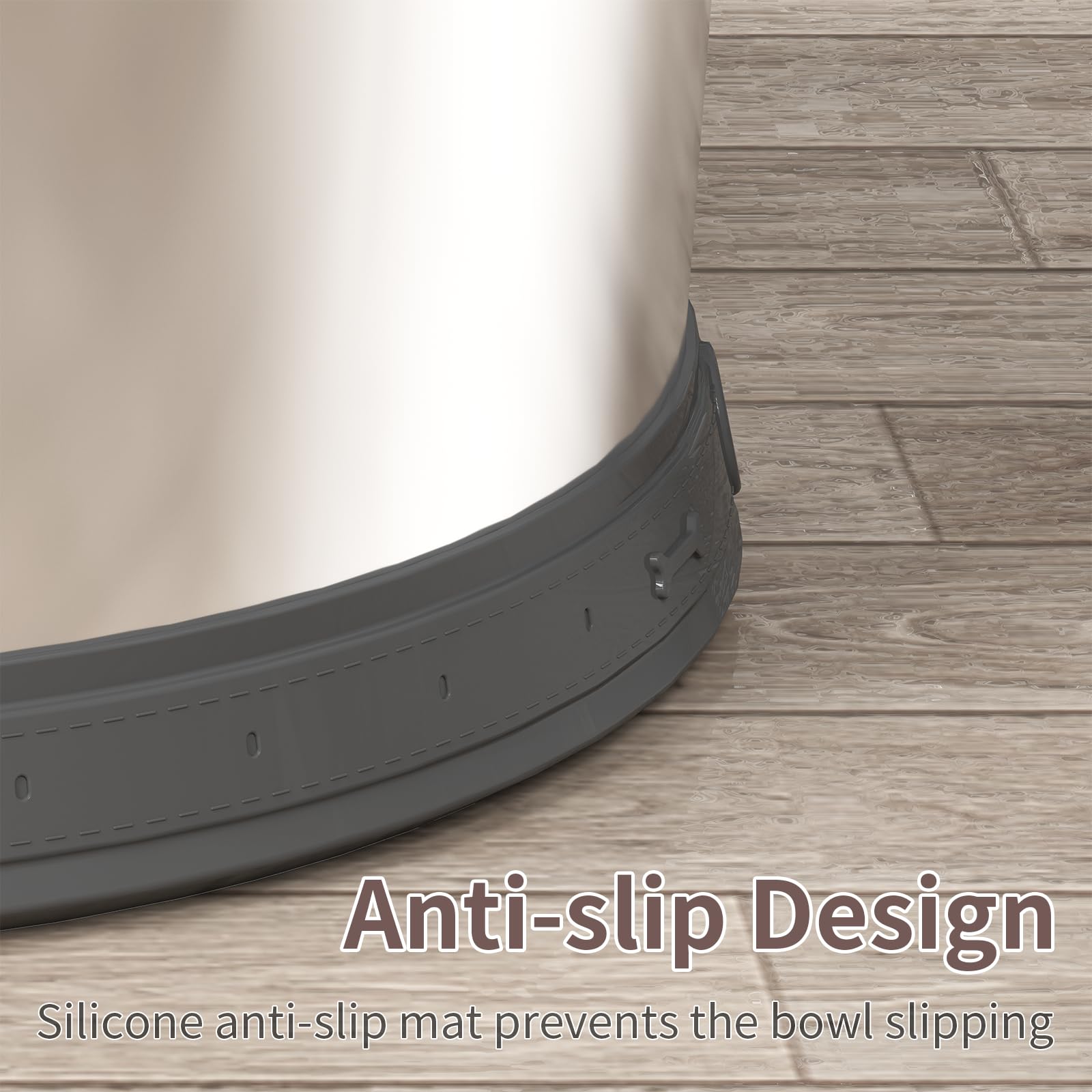 Xetino non-slip base keeps the bowl steady on various floors.