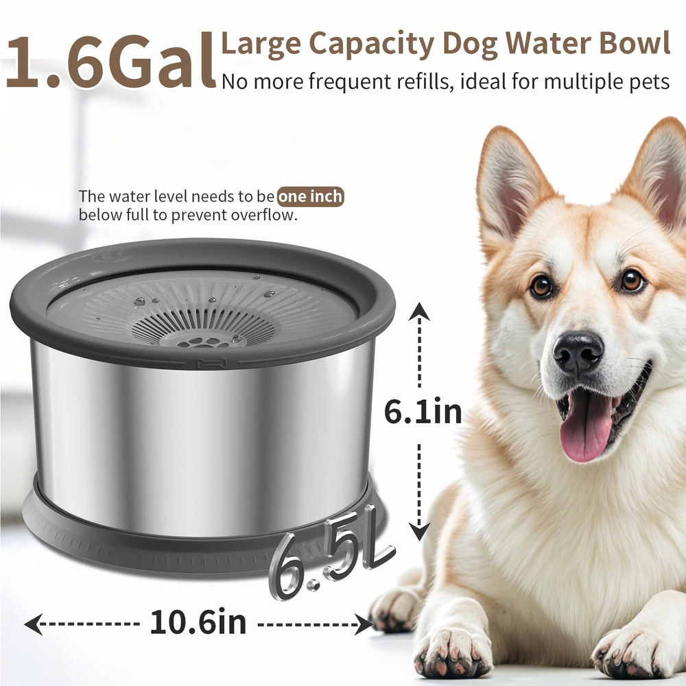 Xetino stainless steel dog water bowl from the side, durable and easy to clean