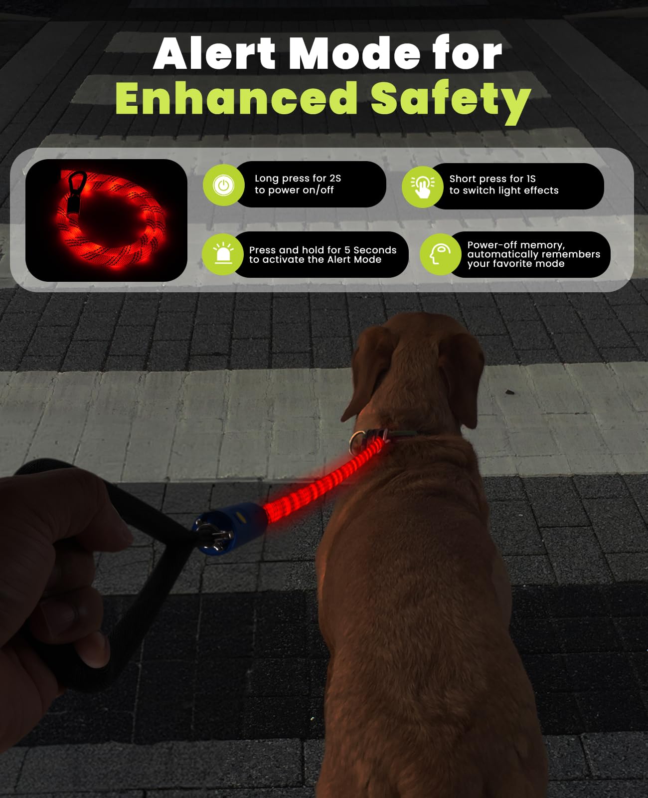 Xeuch padded handle provides comfortable grip during long walks