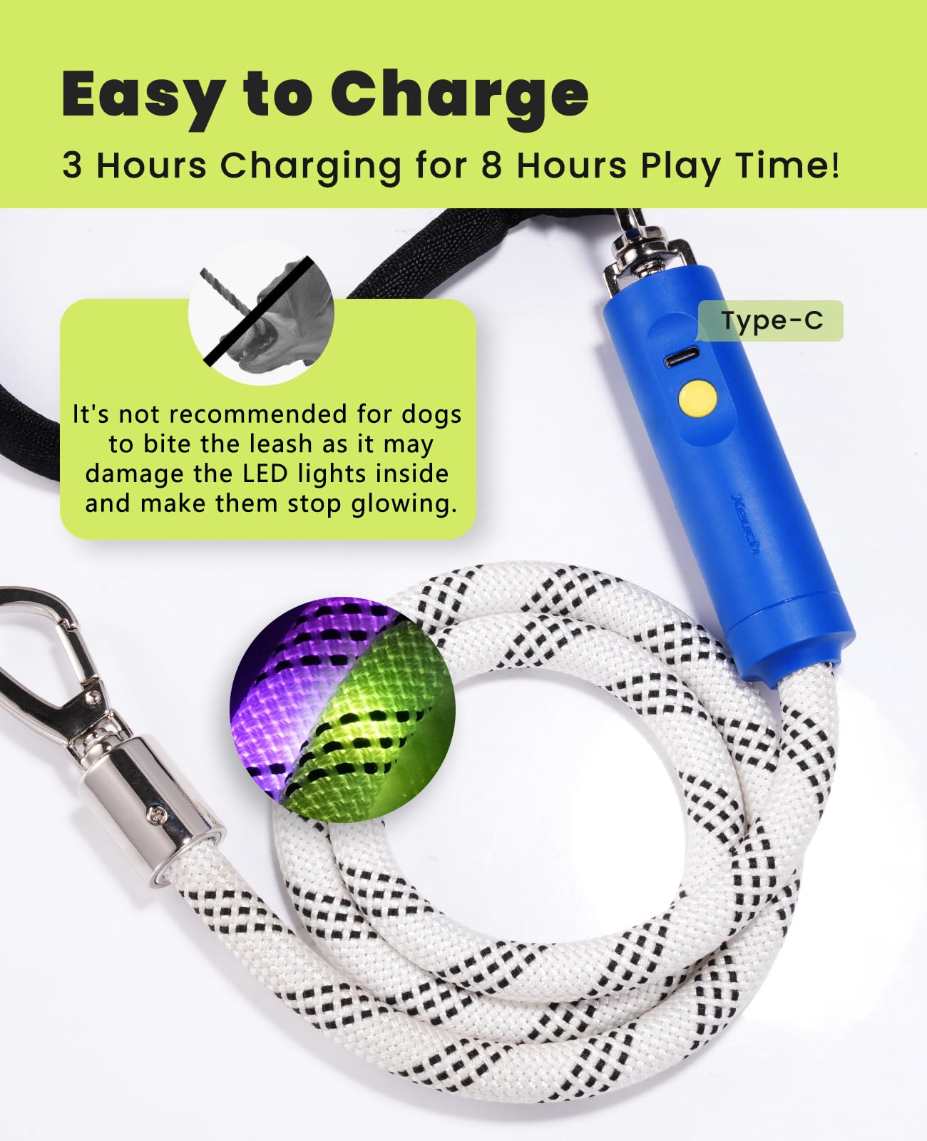 Xeuch tangle-free hook prevents twisting for smoother runs