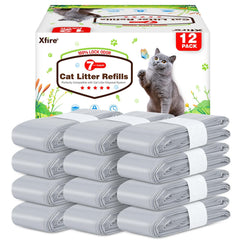 Xfire cat litter refill bags pack showing bulk supply for extended use