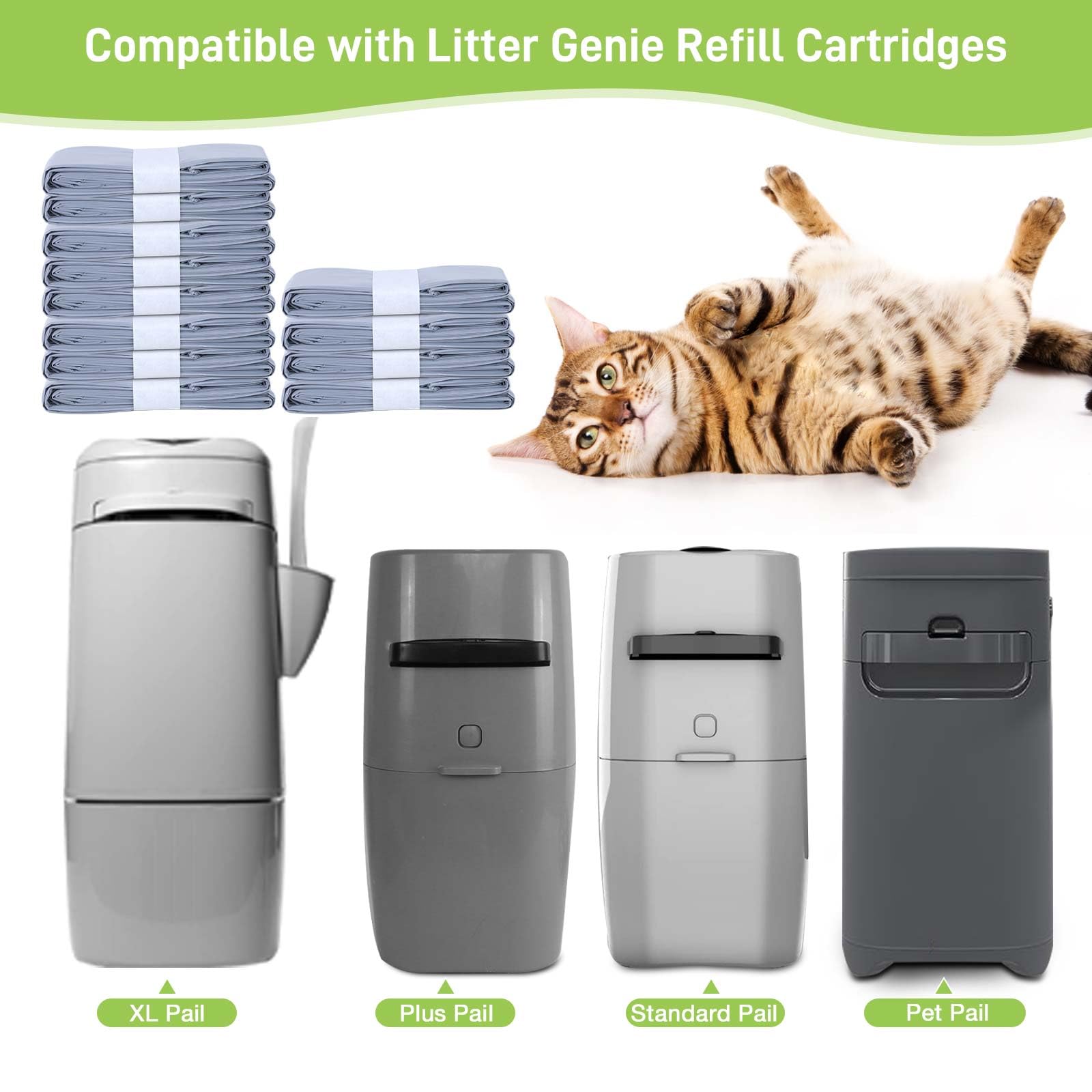 Xfire Litter Genie-compatible refill demonstrates easy cartridge compatibility