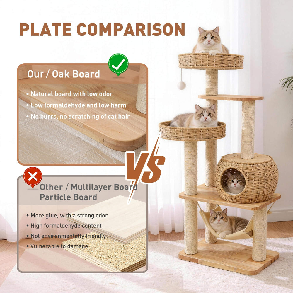 XFWKUTPE full-surface sisal posts invite stretching and claw maintenance.