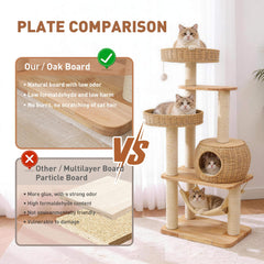 XFWKUTPE full-surface sisal posts invite stretching and claw maintenance.