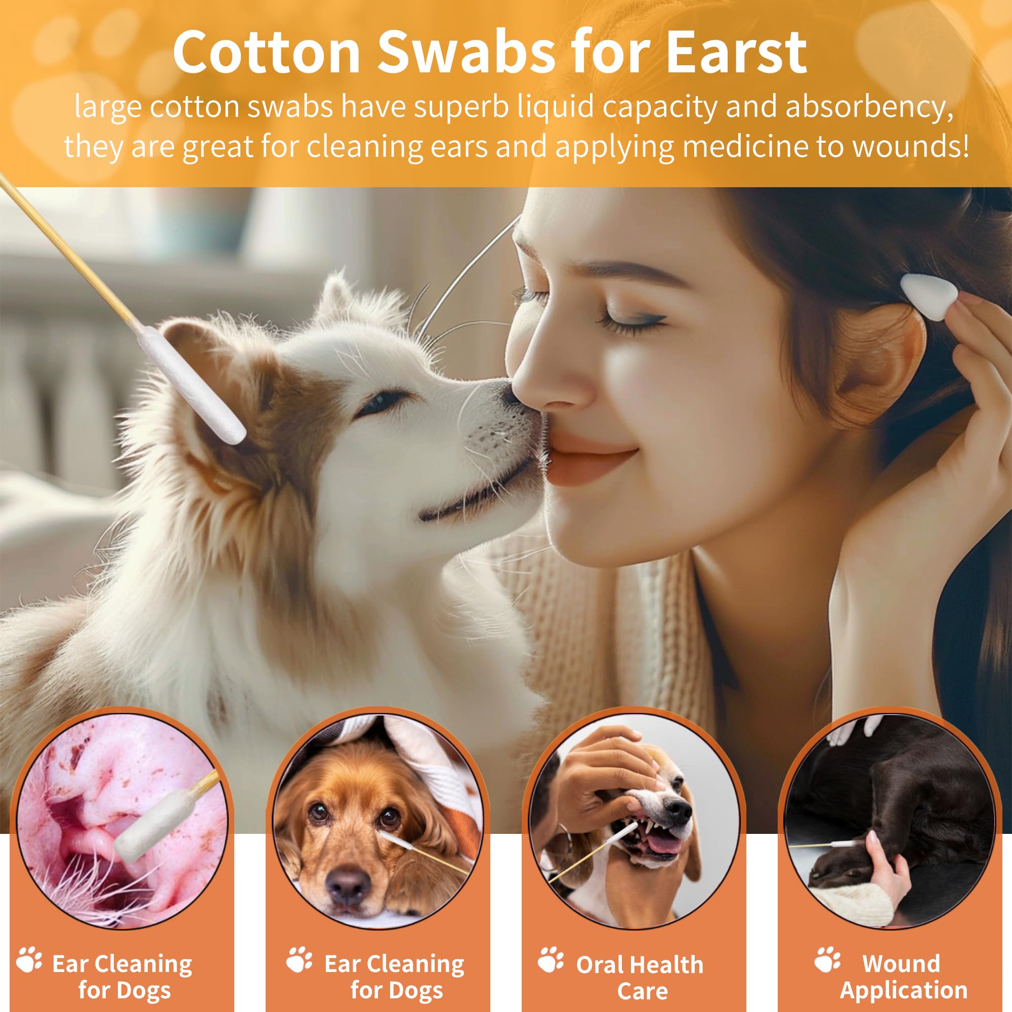XIAOXINGYUN bamboo-handle swabs highlighting strong material and lint-free performance.