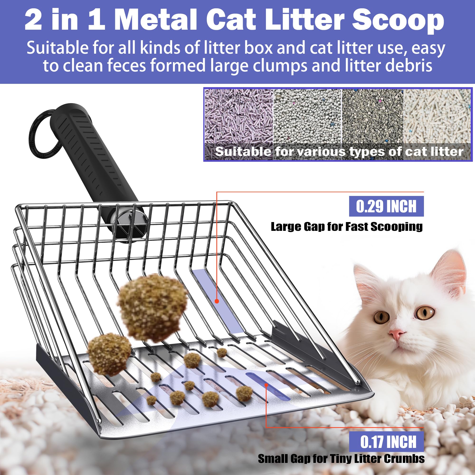 XIAOXINGYUN double-grid sieve scoop separates large and small clumps